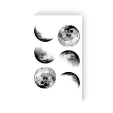 Тимчасове татуювання "Фази Місяця" L-24, 6 картинок (L-24)