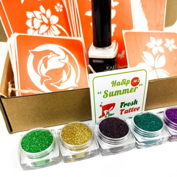 Набор для био-тату "Лето 2.0 - глиттер" set-summer-v2-glitter(set-summer-v2-glitter)