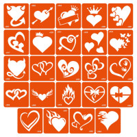 Набор трафаретов для био-тату «C - сердечки» c-simple_24_1(c-simple_24_1)