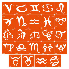 Набор трафаретов для био-тату «U - знаки зодиака» u-simple_24_1(u-simple_24_1)