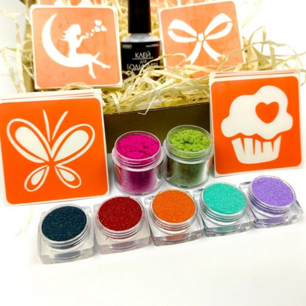 Набор для био-тату «Popular mix #1 - глиттер» popular-mix-1-glitter(popular-mix-1-glitter)