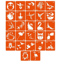 Набір трафаретів для біо-тату "D - птахи" d_simple_5x5_27_1 (d_simple_5x5_27_1)