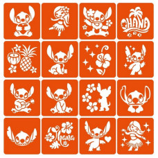 Набор трафаретов для био-тату "Лило и Стич" lilo_stich-simple-16(lilo_stich-simple-16)