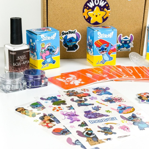 Набір для біо-тату "Wow Box Стіч " wow-box-stich-3 для 3 дітей (wow-box-stich-3)