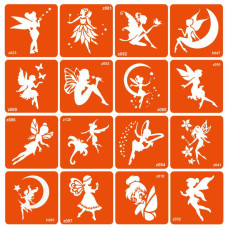 Набор трафаретов для био-тату "Fairies" fairies-16(fairies-16)