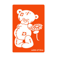 Трафарет для био-тату Мишка zx008-15*20см, размер 15х20см(zx008-15*20см)