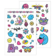 Временные татуировки для старших девочек Фиолетовый котик 10100697, 2 листа(10100697)