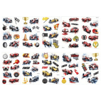 Набір тимчасових татуювань "Гоночні автомобілі" racing-cars-10-01 розмір 12х7 см (racing-cars-10-01)