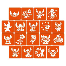 Набор трафаретов для био-тату "Лило и Стич" lilo_stich_5x5_18_1(lilo_stich_5x5_18_1)