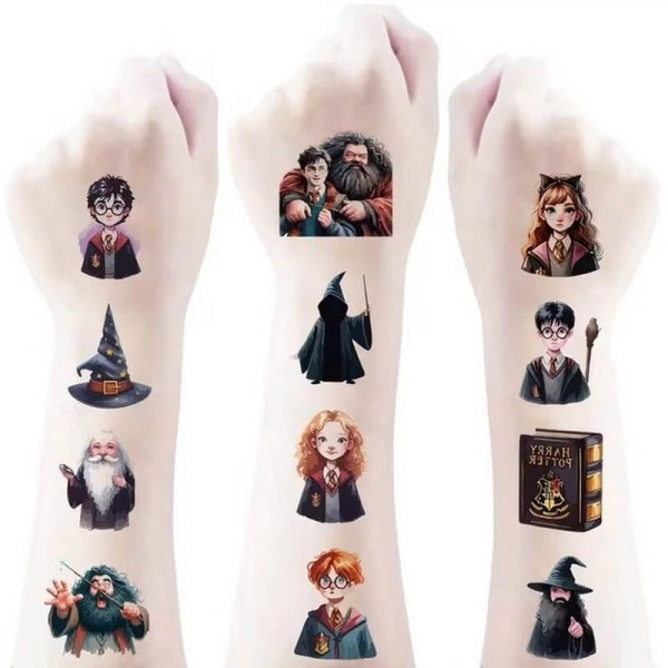 Детские временные татуировки "Гарри Поттер и другие" Potter-mini-tattoo-20, 5х5 см(Potter-mini-tattoo-20)