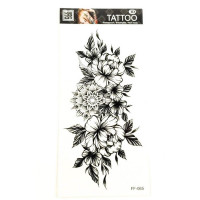 Временное тату «Цветы» FF-065 размер 19 х 9 см(FF-065)
