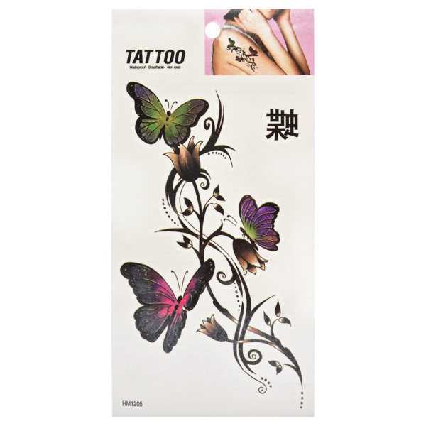 Тимчасове татуювання "Квіти та метелики Tattoo" 1020-HM1205 (1020-HM1205)