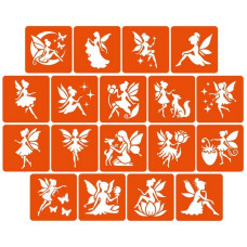 Набор трафаретов для био-тату "Fairies №2" fairies2_5x5_18_1(fairies2_5x5_18_1)