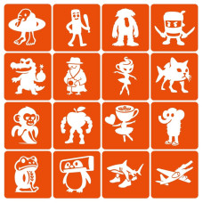 Набор трафаретов для биотату "Итальянский брейнрот №1" Italian-brainrot_6x6_16_1(Italian-brainrot_6x6_16_1)