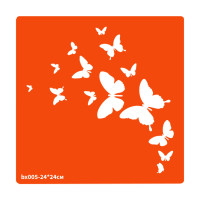 Трафарет для био-тату Бабочки bx005-24*24см, размер 24х24см(bx005-24*24см)