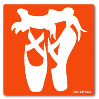 Трафарет для біо-тату Балет-1 j067-24*24см, розмір 24 х 24см                                                                   (j067-24*24см)