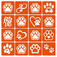 Набор трафаретов для био-тату "Таба лапки" taba-lapki-16(taba-lapki-16)