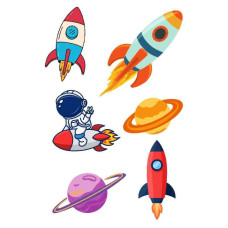 Тимчасове татуювання Ракети Ink-Ok 74372783, 6 картинок (74372783)