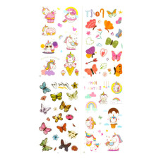 Набор детских временных тату «Бабочки и единороги» tattoo-kids-mini-set-unico(tattoo-kids-mini-set-unic)