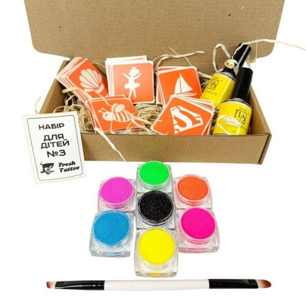Набор для био-тату "Для детей #3 - неон" set-kids-3-neon(set-kids-3-neon)