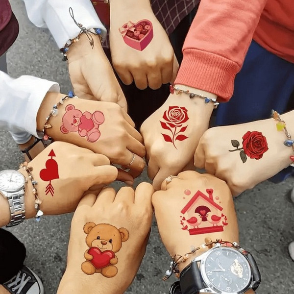 Набор временных тату "Любовь № 1" Love-tattoo-mini-set-1-10, 12 х 7 см 10 шт(Love-tattoo-mini-set-1-10)