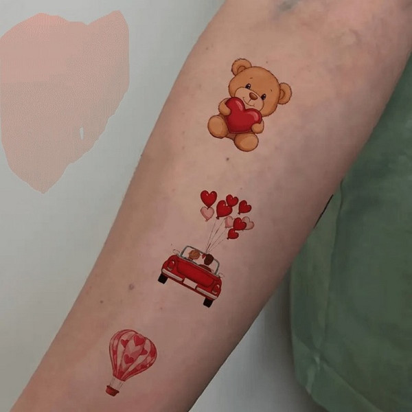 Набор временных тату "Любовь № 1" Love-tattoo-mini-set-1-10, 12 х 7 см 10 шт(Love-tattoo-mini-set-1-10)