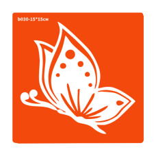 Трафарет для био-тату Бабочка b030-15*15см, размер 15х15см(b030-15*15см)