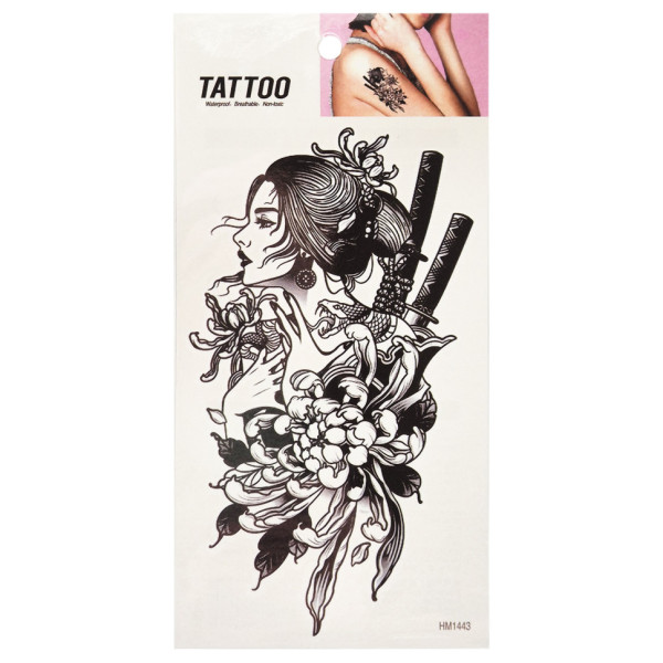 Тимчасове татуювання "Дівчина зі змією Tattoo" 1020-HM1443 (1020-HM1443)