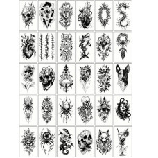 Набор детских временных тату "Черные мини №5" black-tattoo-mini-set-5-T(black-tattoo-mini-set-5-T)