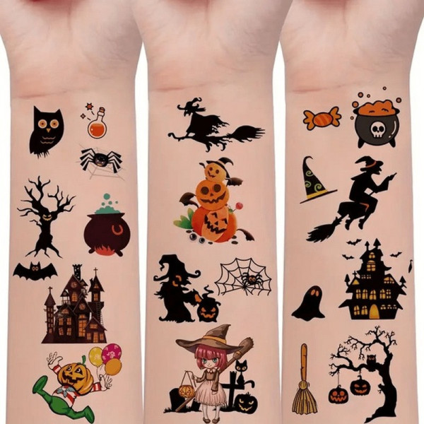 Набор детских временных татуировок "Хэллоуин" kids-tatto-halloween-set-30(kids-tatto-halloween-set-)