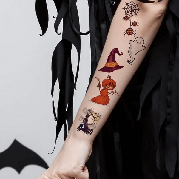 Набор детских временных татуировок "Хэллоуин" kids-tatto-halloween-set-30(kids-tatto-halloween-set-)