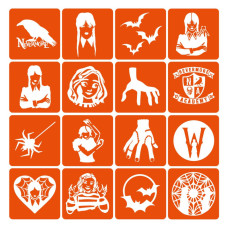 Набор трафаретов для био-тату "Wednesday" wednesday-16(wednesday-16)