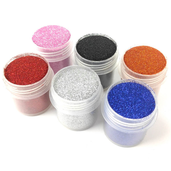 Набор глиттера для био-тату «№1 Большой» glitter-set-big-6x-1, 6 цветов по 12 мл(glitter-set-big-6x-1)