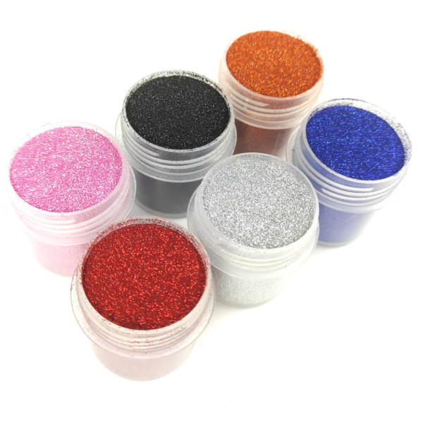 Набор глиттера для био-тату «№1 Большой» glitter-set-big-6x-1, 6 цветов по 12 мл(glitter-set-big-6x-1)