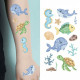 Набор детских блестящих временных тату «Морские животные» kids-tatto-see-set10(kids-tatto-see-set10)