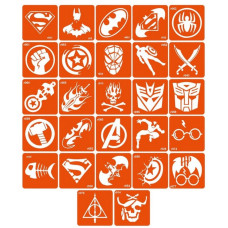 Набор трафаретов для био-тату «R - пираты, супергерои» r_simple_5x5_27_1(r_simple_5x5_27_1)