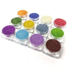 Набор глиттера для био-тату "№2 Базовый" gliset-2, 12 цветов(gliset-2)