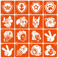 Набір трафаретів для біо-тату "Fixies + Paw patrol" fixies-paw-patrol-16 (fixies-paw-patrol-16)