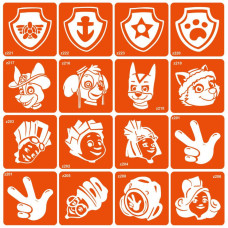 Набор трафаретов для био-тату "Fixies + Paw patrol" fixies-paw-patrol-16(fixies-paw-patrol-16)