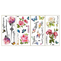 Набор временных тату "3D №4" 3d-set-04, 19 х 9 см 4 шт(3d-set-04)