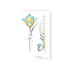 Набір тимчасових татуювань UKRAINE L-47, 2 зображення (L-47)