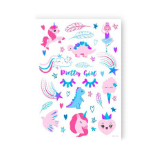 Набір тимчасових татуювань "Unicorn mood" LB-185 голограма                                                                    (LB-185)