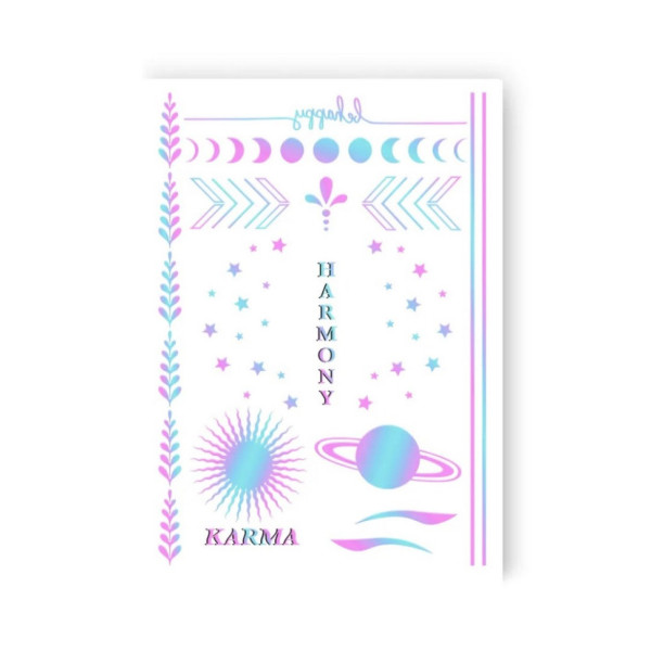 Набір тимчасових татуювань "Harmony mood" LB-186 голограма                                                                    (LB-186)