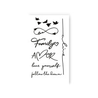 Набір тимчасових татуювань "Amor із пташками" L-74 (L-74)