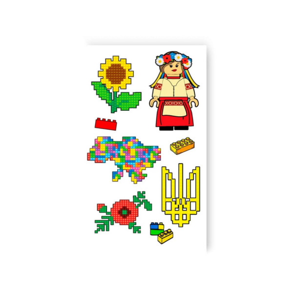 Набір тимчасових татуювань "Міні конструктор" L-59 (L-59)