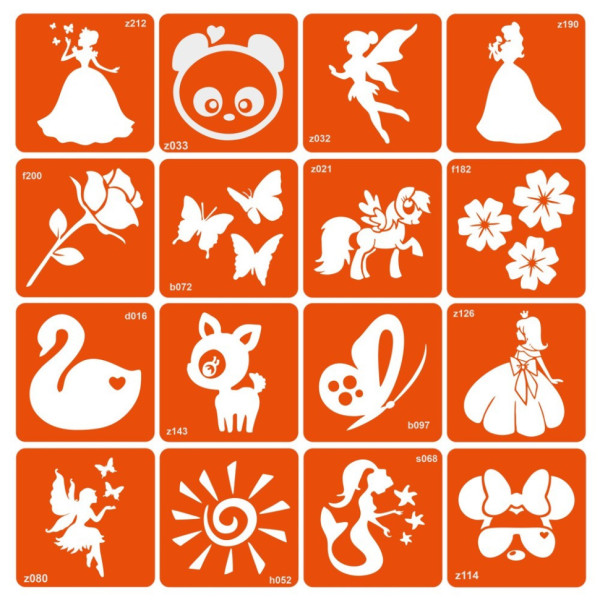 Набір для біо-тату "Для дівчаток №1 - гліттер" set-girls-1-glitter (set-girls-1-glitter)