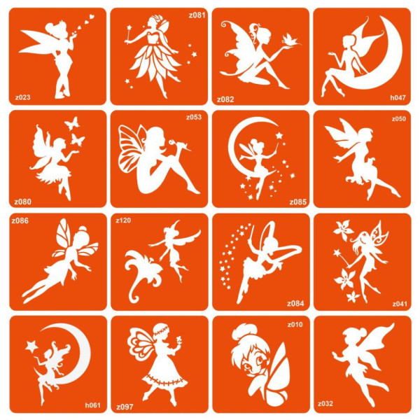 Набір трафаретів для біо-тату "Fairies" fairies-16 (fairies-16)