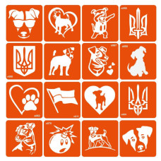 Набір трафаретів для біо-тату "Пес Патрон" pes-patron-16 (pes-patron-16)