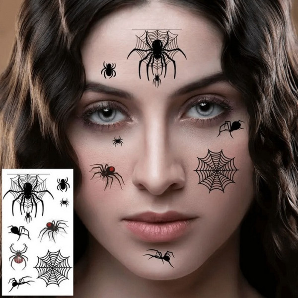 Набор детских временных татуировок "Halloween black" tatto-halloween-black-set-30(tatto-halloween-black-set)