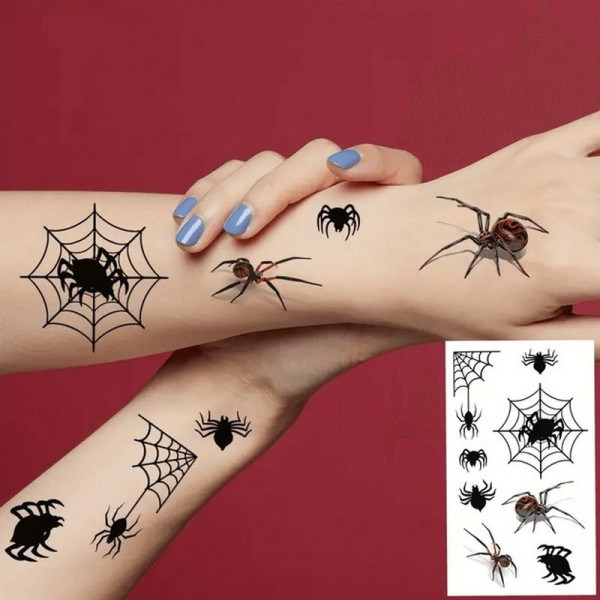 Набор детских временных татуировок "Halloween black" tatto-halloween-black-set-30(tatto-halloween-black-set)